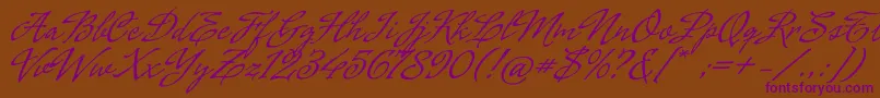 CenizasAlt Font – Purple Fonts on Brown Background