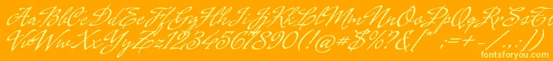 CenizasAlt Font – Yellow Fonts on Orange Background