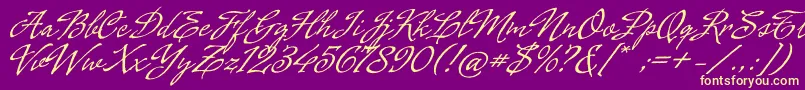 CenizasAlt Font – Yellow Fonts on Purple Background