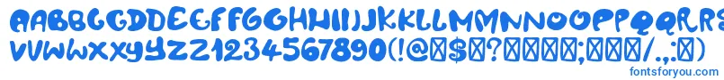 DkAmoebica Font – Blue Fonts on White Background