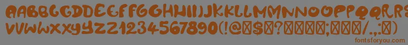 DkAmoebica Font – Brown Fonts on Gray Background