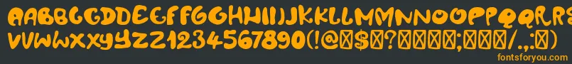 DkAmoebica Font – Orange Fonts on Black Background