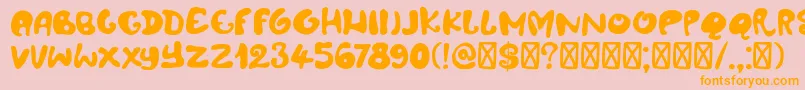 DkAmoebica Font – Orange Fonts on Pink Background