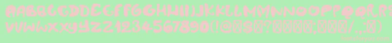 DkAmoebica Font – Pink Fonts on Green Background