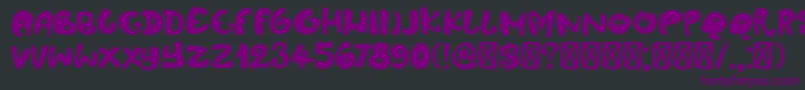 Czcionka DkAmoebica – fioletowe czcionki na czarnym tle
