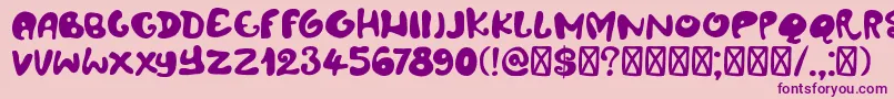 DkAmoebica Font – Purple Fonts on Pink Background