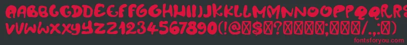 DkAmoebica Font – Red Fonts on Black Background