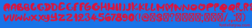 Saiba mais sobre a fonte DkAmoebica Fonte DkAmoebica – fontes vermelhas em um fundo azul