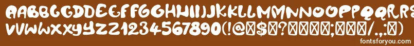 DkAmoebica Font – White Fonts on Brown Background