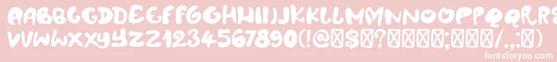 DkAmoebica Font – White Fonts on Pink Background