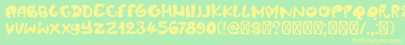 More about DkAmoebica Font DkAmoebica Font – Yellow Fonts on Green Background