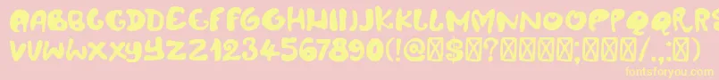 fuente DkAmoebica – Fuentes Amarillas Sobre Fondo Rosa