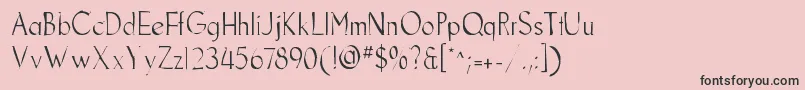 フォントGoodfishgaunt – ピンクの背景に黒い文字