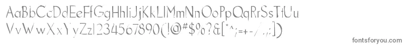 Goodfishgaunt-fontti – harmaat kirjasimet valkoisella taustalla