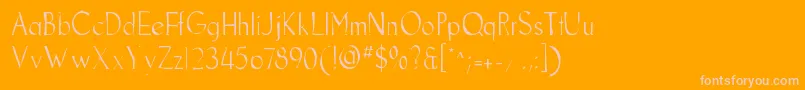 Goodfishgaunt Font – Pink Fonts on Orange Background