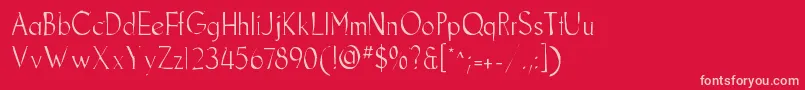 Goodfishgaunt Font – Pink Fonts on Red Background