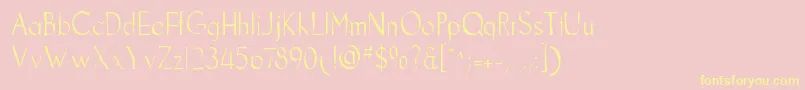 Goodfishgaunt Font – Yellow Fonts on Pink Background