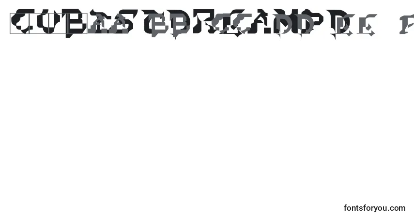 Schriftart CubistDreamPd – Alphabet, Zahlen, spezielle Symbole