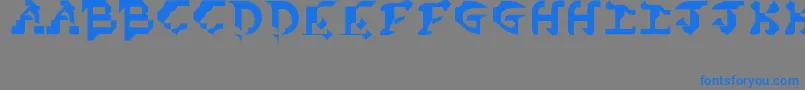 CubistDreamPd Font – Blue Fonts on Gray Background