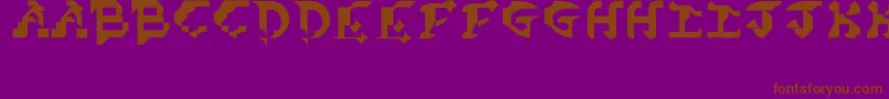 CubistDreamPd Font – Brown Fonts on Purple Background