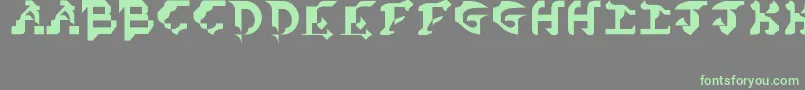 フォントCubistDreamPd – 灰色の背景に緑のフォント