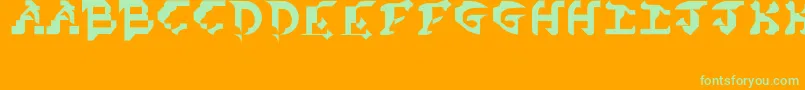 CubistDreamPd Font – Green Fonts on Orange Background