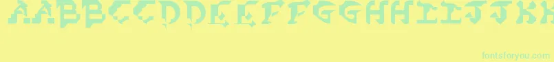 CubistDreamPd Font – Green Fonts on Yellow Background