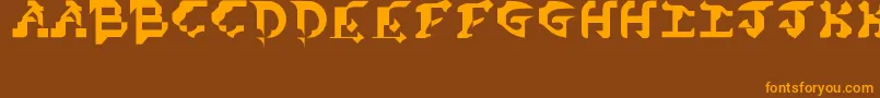 CubistDreamPd Font – Orange Fonts on Brown Background