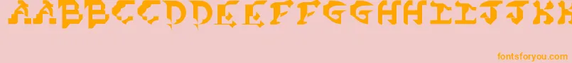 CubistDreamPd Font – Orange Fonts on Pink Background