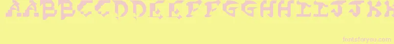 CubistDreamPd Font – Pink Fonts on Yellow Background