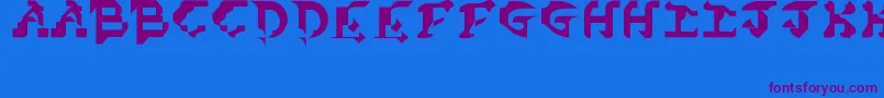 CubistDreamPd Font – Purple Fonts on Blue Background