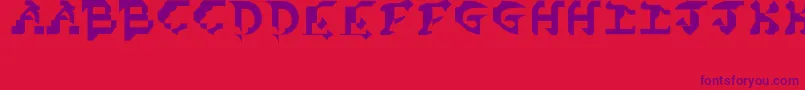 CubistDreamPd Font – Purple Fonts on Red Background