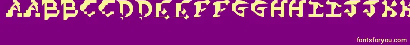 CubistDreamPd Font – Yellow Fonts on Purple Background