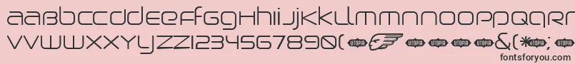 BirdmanLight Font – Black Fonts on Pink Background