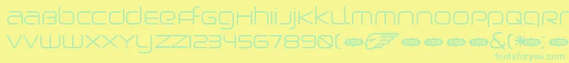 BirdmanLight Font – Green Fonts on Yellow Background