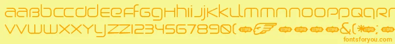 BirdmanLight Font – Orange Fonts on Yellow Background