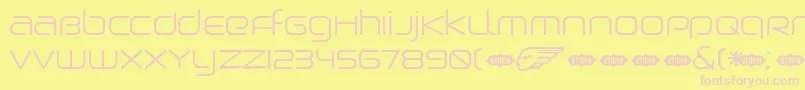 BirdmanLight Font – Pink Fonts on Yellow Background