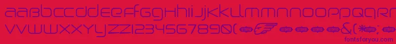 BirdmanLight Font – Purple Fonts on Red Background