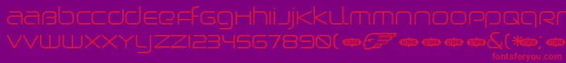 BirdmanLight Font – Red Fonts on Purple Background