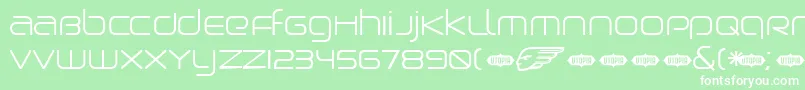 BirdmanLight Font – White Fonts on Green Background