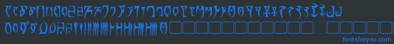 DaedraBold-fontti – siniset fontit mustalla taustalla