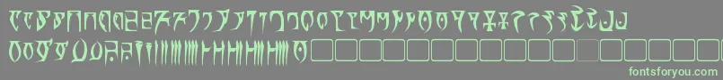 DaedraBold Font – Green Fonts on Gray Background