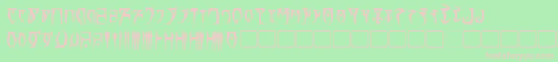 DaedraBold-fontti – vaaleanpunaiset fontit vihreällä taustalla