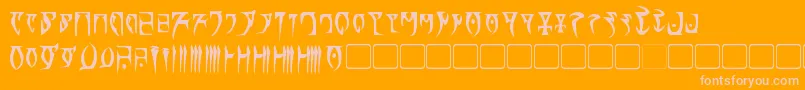 DaedraBold Font – Pink Fonts on Orange Background