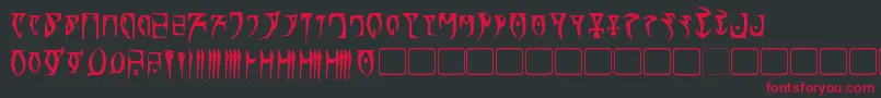 DaedraBold Font – Red Fonts on Black Background
