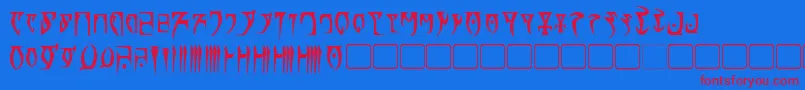 Шрифт DaedraBold – красные шрифты на синем фоне