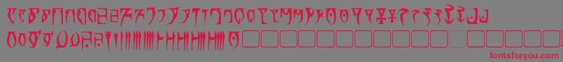 DaedraBold Font – Red Fonts on Gray Background