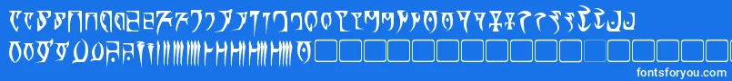 DaedraBold Font – White Fonts on Blue Background