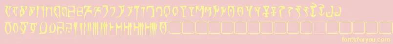 DaedraBold Font – Yellow Fonts on Pink Background