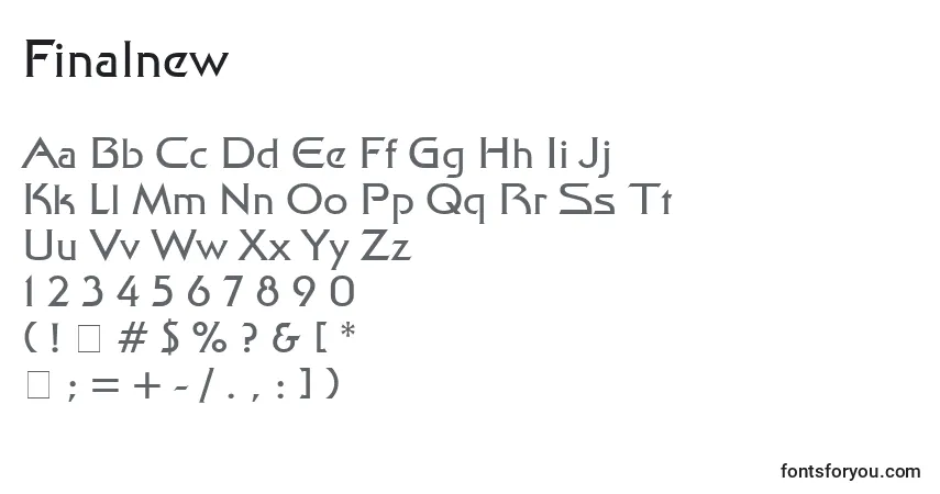 Fuente Finalnew - alfabeto, números, caracteres especiales